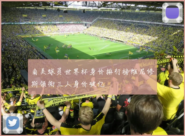 南美球员世界杯身价排行榜维尼修斯领衔三人身价破亿